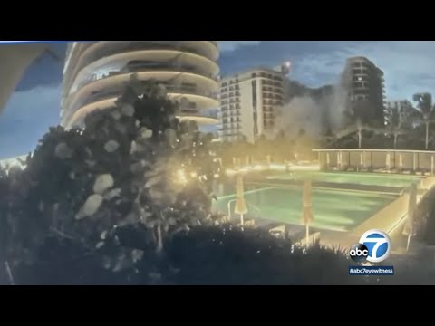 Video shows moment of condo building collapse in Surfside, Florida | ABC7