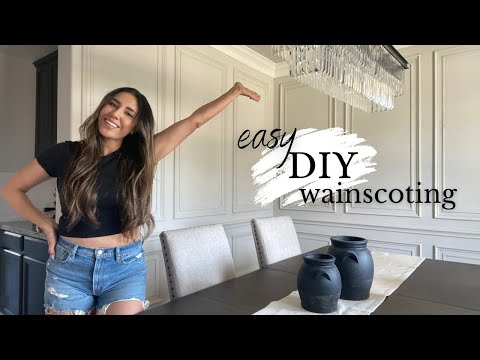 How to Install Wainscoting | Easy DIY Wainscoting + Tips | Elegant Dining Room Transformation