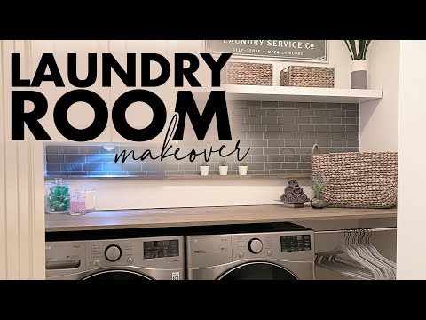 MY DIY LAUNDRY ROOM MAKEOVER | DECOR, ORGANIZATION AND HOME TRANSFORMATION | bisforbawsy