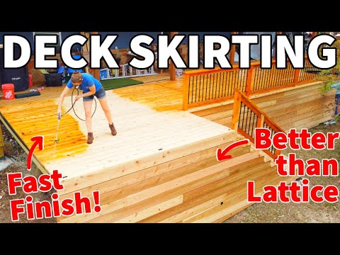 How to Install Deck Skirting and Stain a Deck