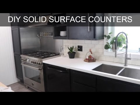 DIY Corian Counter Tops | How to Build Solid Surface Kitchen Countertops