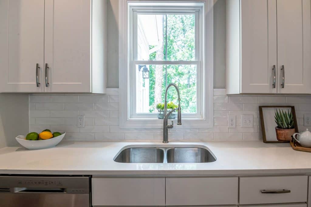 White Classic Kitchen Cabinets