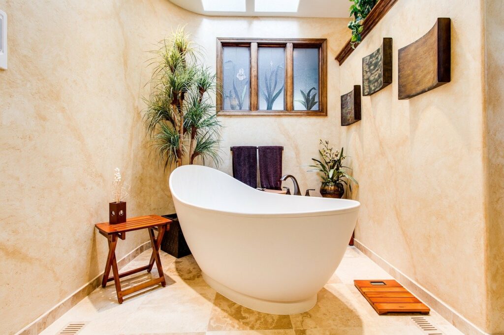 bathtub in bathroom