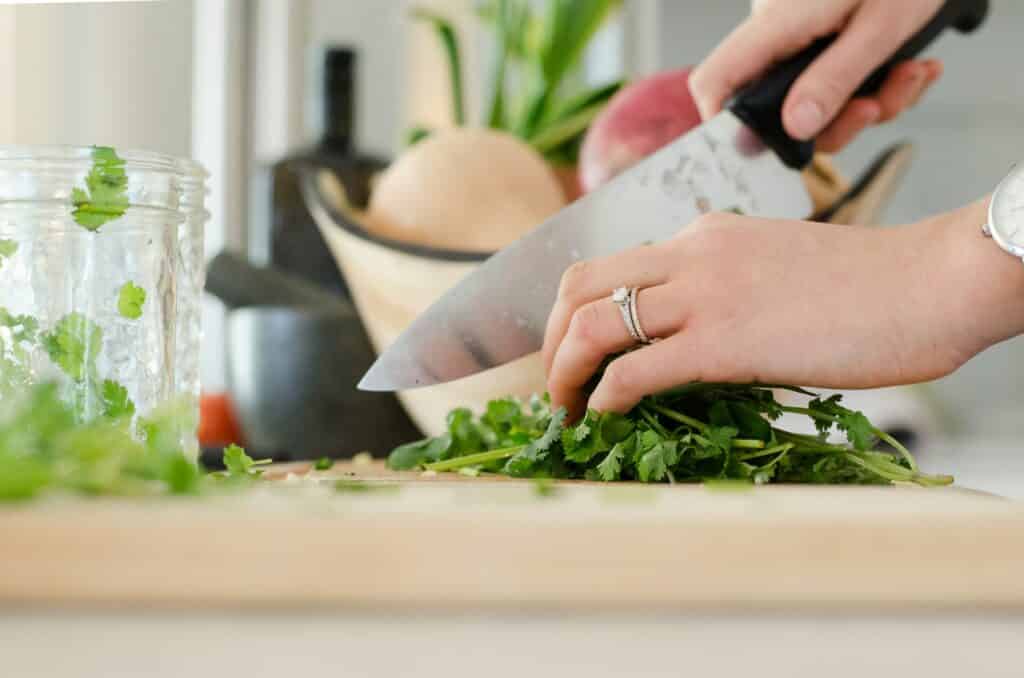 food scraps in a kitchen