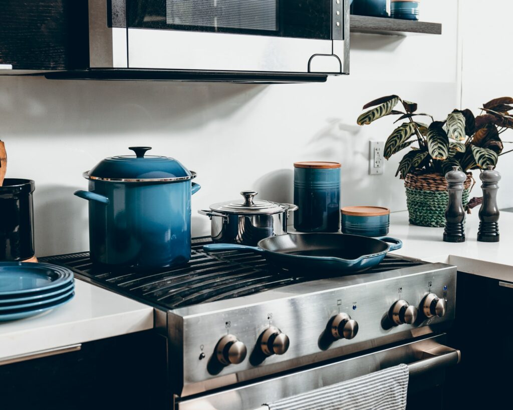 stove in a kitchen