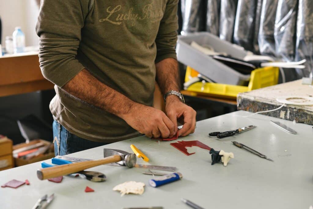 Workbench in a garage