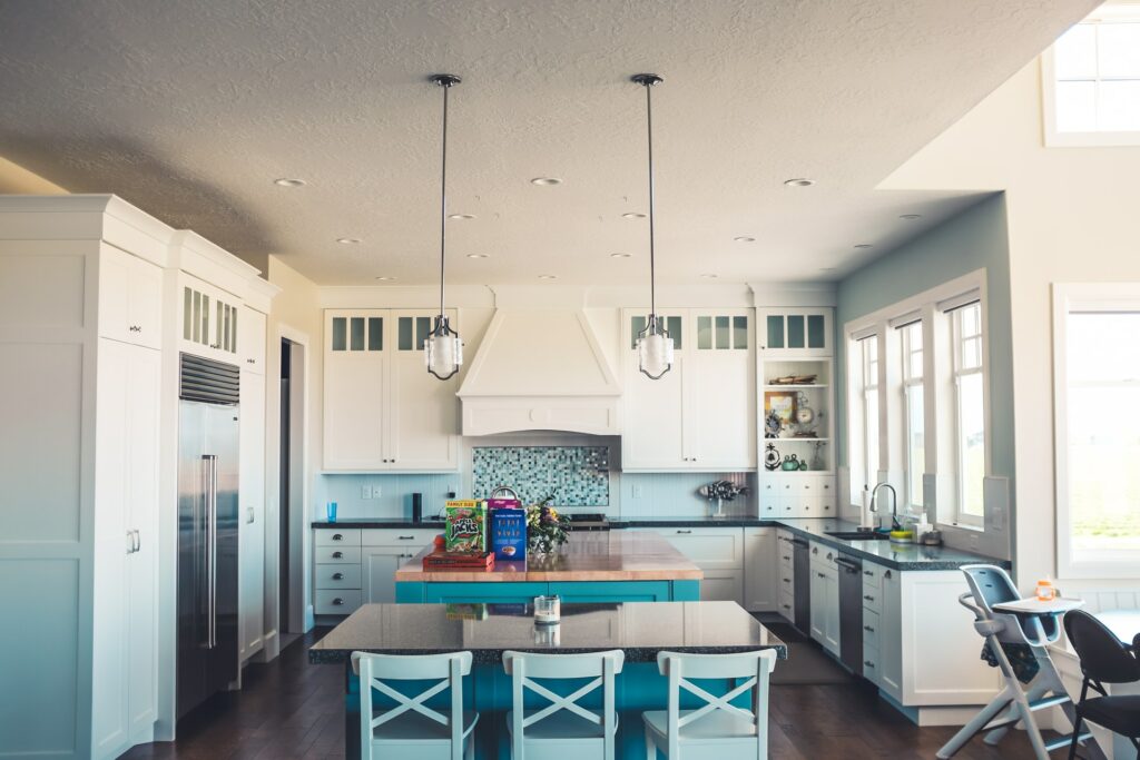 blue kitchen design