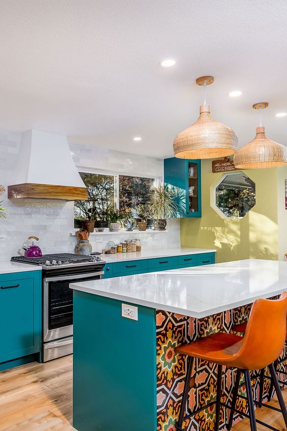 colorful kitchens