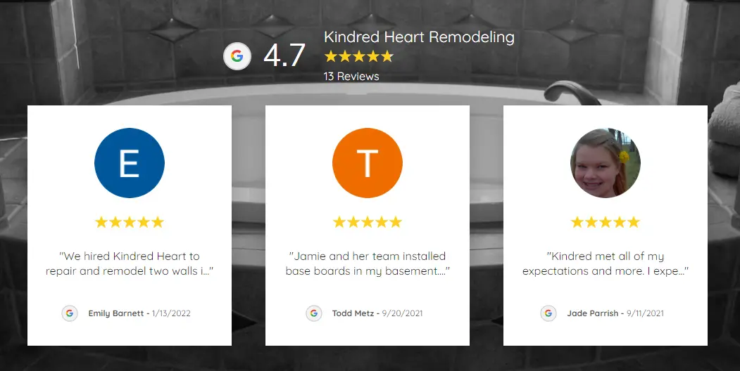 Reviews, Kindred Heart Remodeling, Peoria, IL