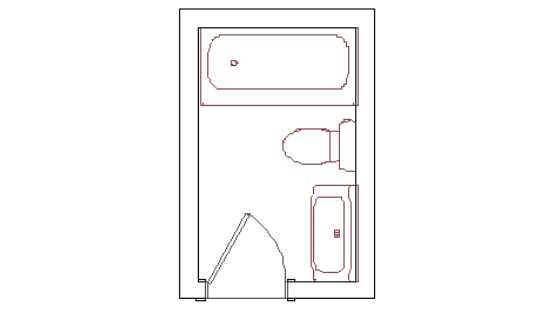 5x8 bathroom layout with double faucets