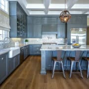 Blue Gray Kitchen Cabinet