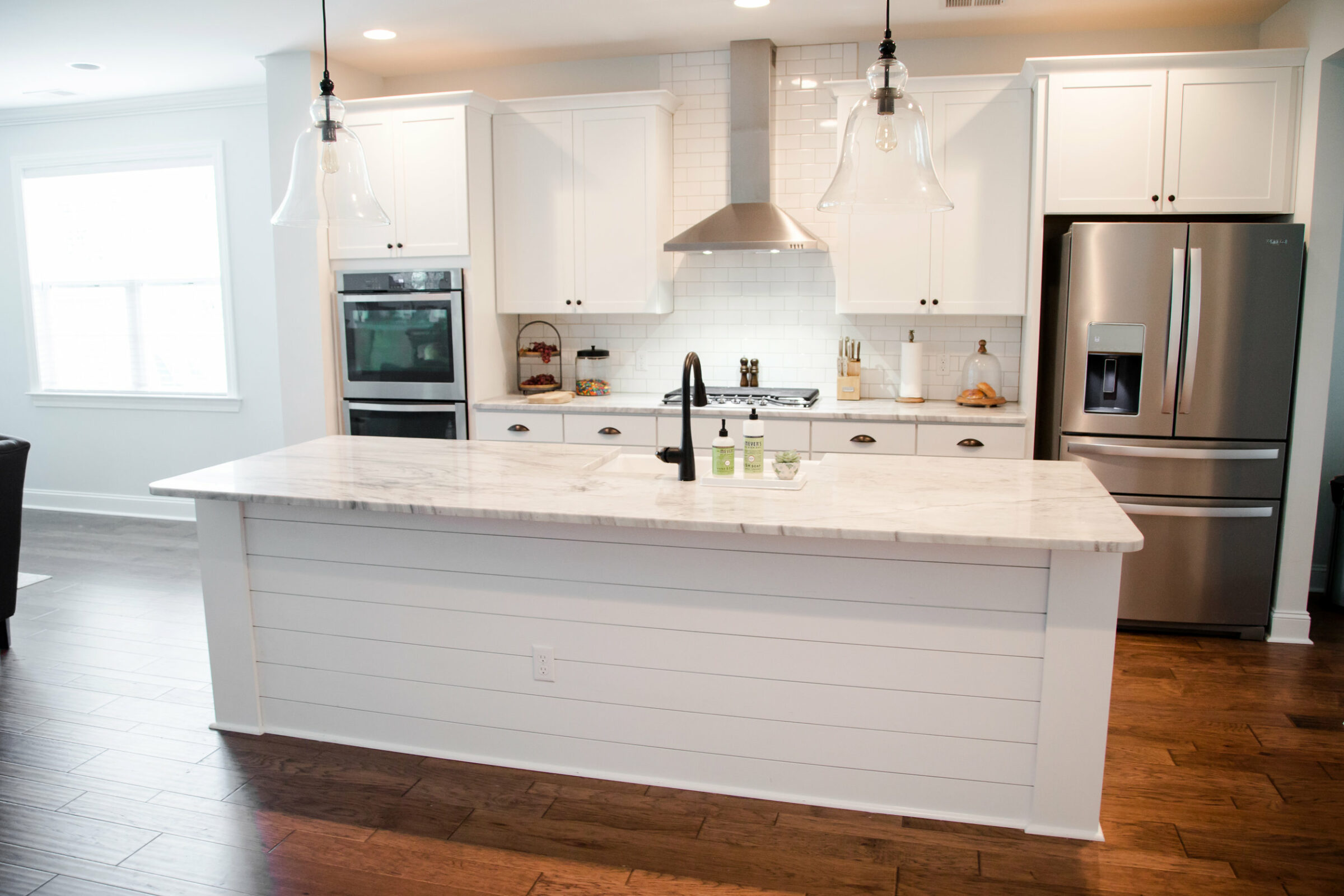 Shiplap kitchen island