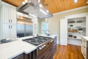 range hood vent through ceiling