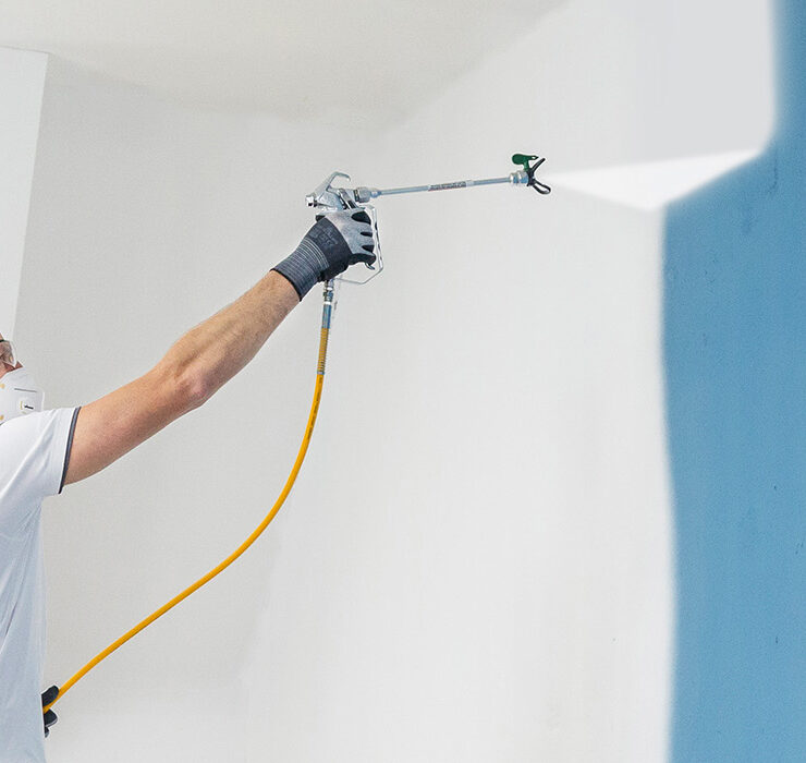 spray paint on the wall