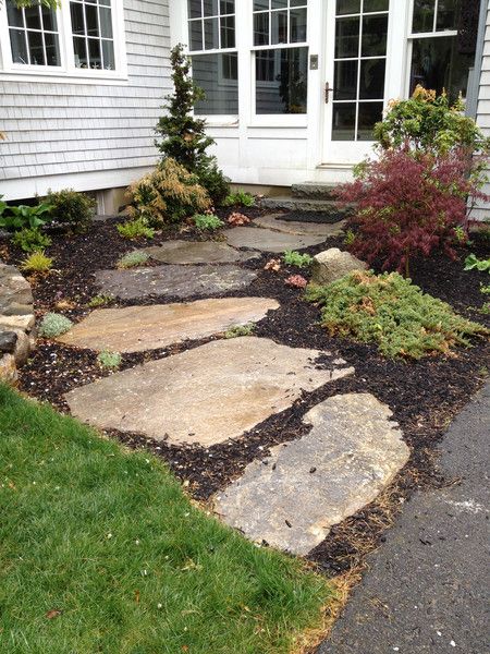 front yard landscaping ideas with rocks and mulch