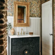 black bathroom vanity