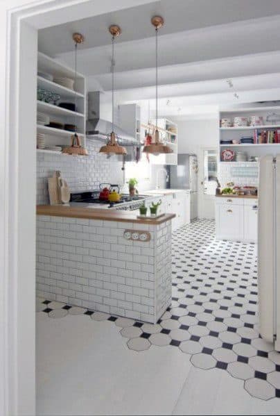 kitchen tile to wood floor transition ideas