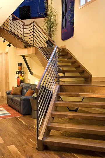 basement stair railing ideas 