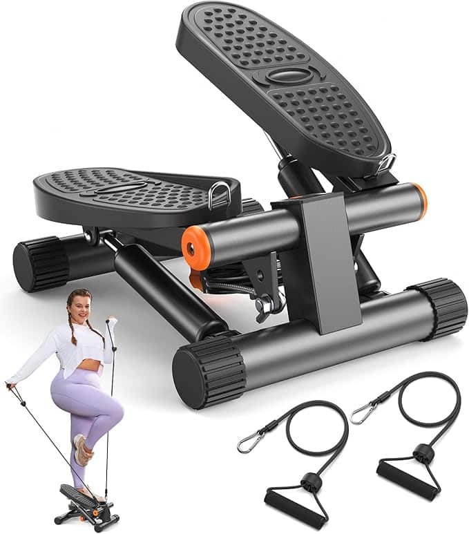 Niceday Steppers for Exercise, Stair Stepper with Resistance Bands, Mini Stepper with 300LBS Loading Capacity