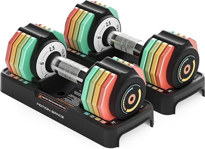 Adjustable Dumbbells Set 12.5LB/22.5LB Pair