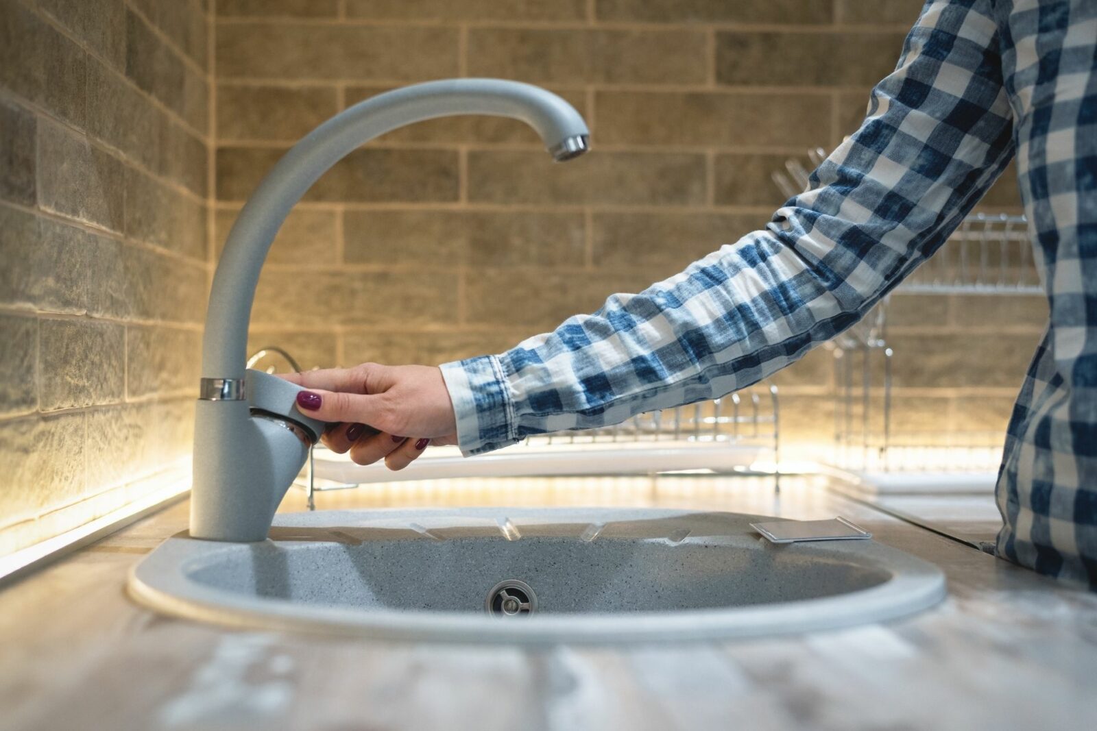 White Kitchen Faucet