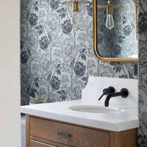 small bathroom wallpaper ideas