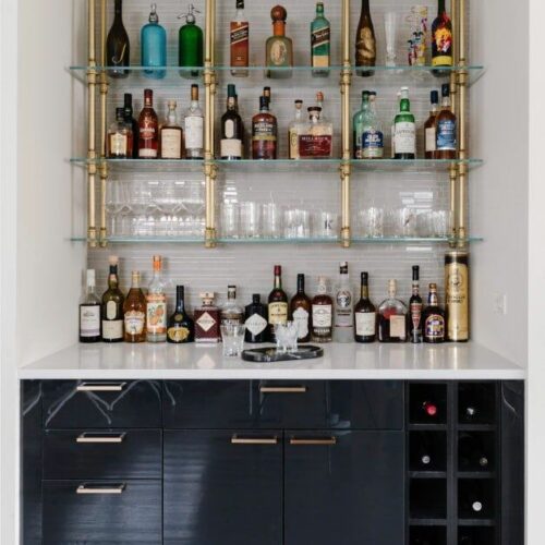 home bar shelf
