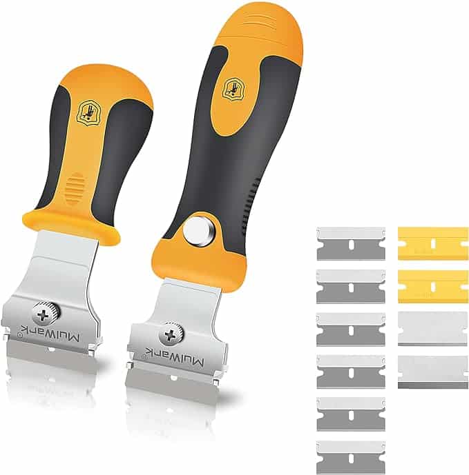 Multi-Purpose Razor Blade Scraper | Razor Scraper Set w/ 10pcs Extra Blades Cleaning Scraper Tool