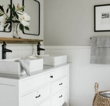Grey and White Bathroom Design