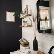 small bathroom wall shelf