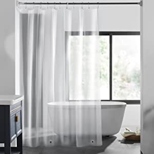 transparent shower curtain
