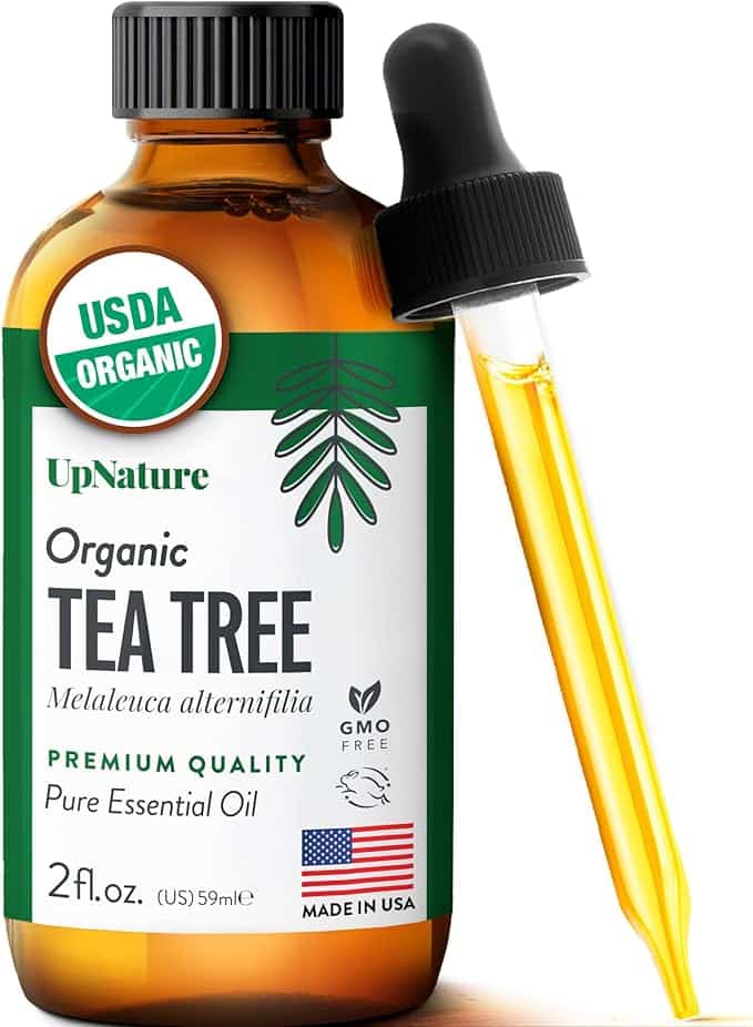 UpNature Organic Tea Tree Oil - 100% Pure Tea Tree Essential Oil for Skin, Toenail & Hair, 2oz