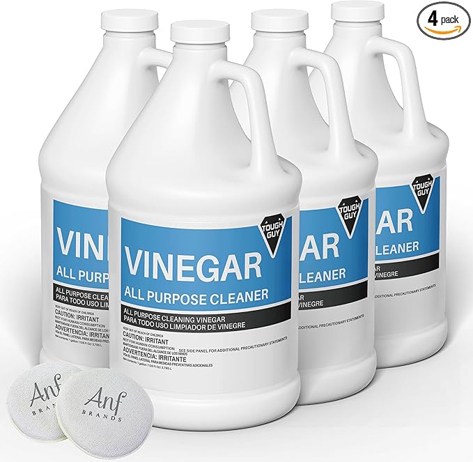 (4 Gallons) - Distilled White Cleaning Vinegar 6% Acidity - Multi-Purpose Household Surface Cleaner, Safe for Laundry