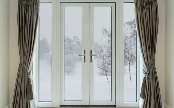 master bedroom with french door