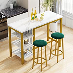 small kitchen table with storage
