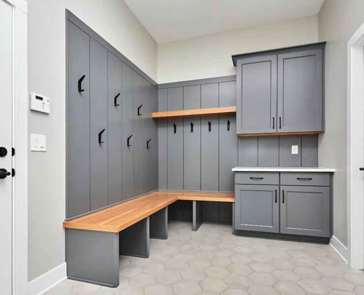 Mudroom Closet with Doors