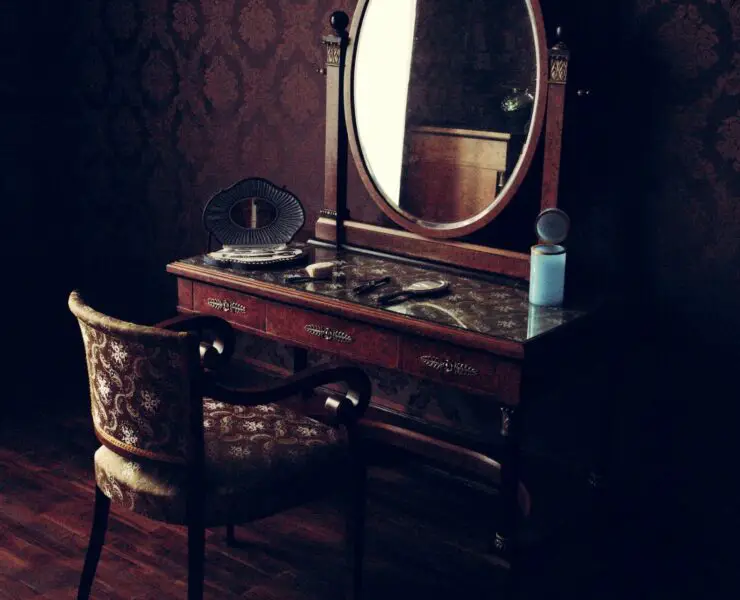 antique vanity with mirror