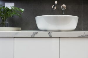 how to clean engineered stone vanity top