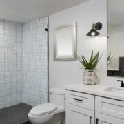 how to convert powder room to full bath