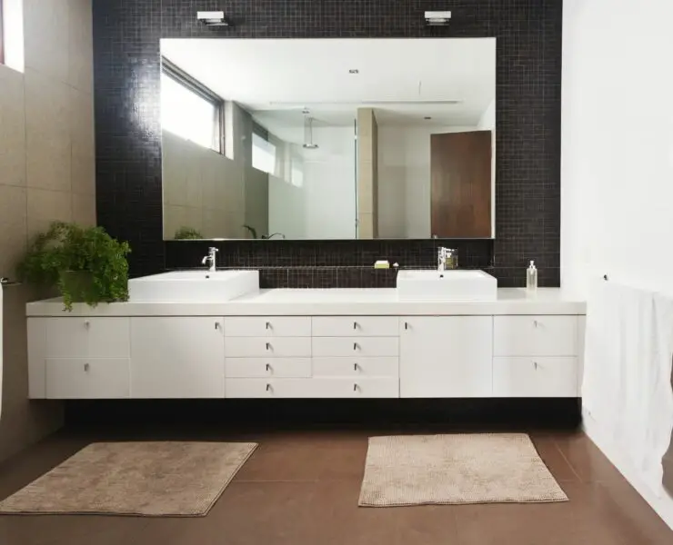 how to install floating vanity