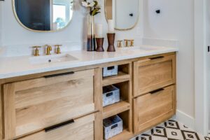 light wood bathroom vanity
