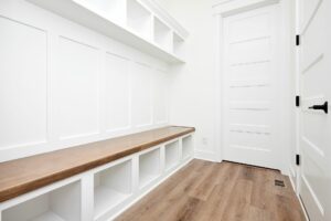 Do It Yourself Mudroom Lockers with Bench Plans