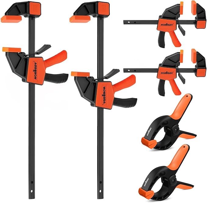 HORUSDY 6-Pack Wood Clamps for Woodworking