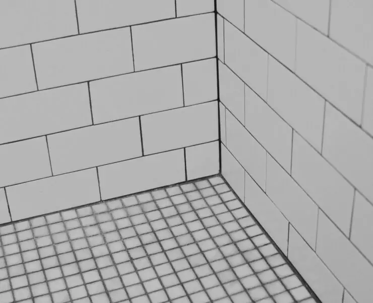 White Subway Tile with Black Grout