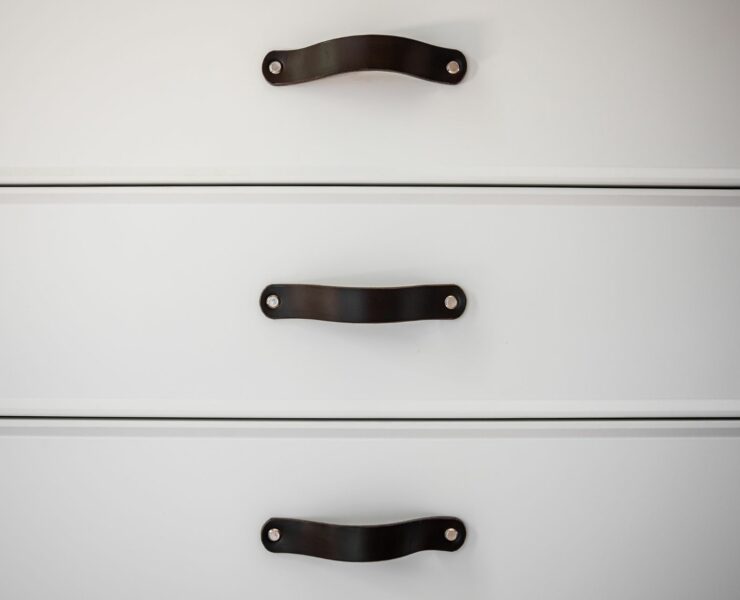 black cabinet handles