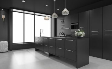 black storage cabinet