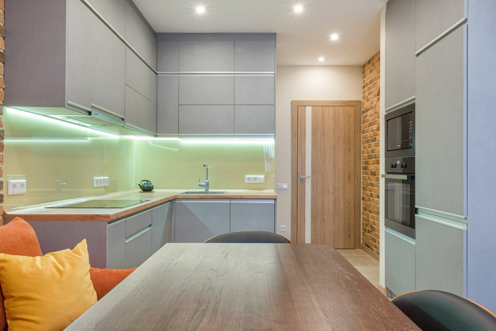 gray cabinets kitchen