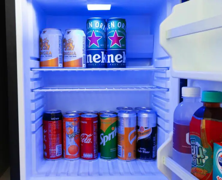 mini fridge cabinet