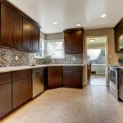 modern dark brown kitchen cabinets