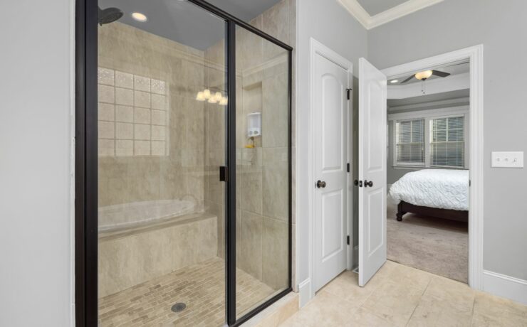 space saving doors for small bathrooms